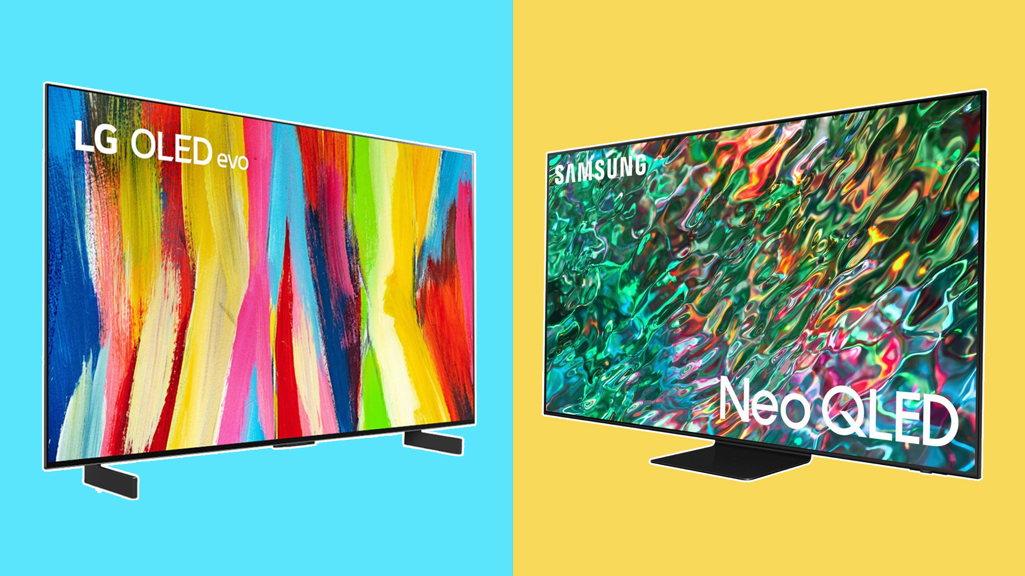 LG C2 OLED vs. Samsung QN90B QLED-Fernseher