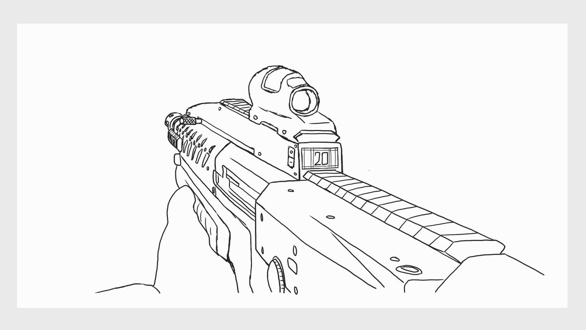 Halo Infinite rifle fan art