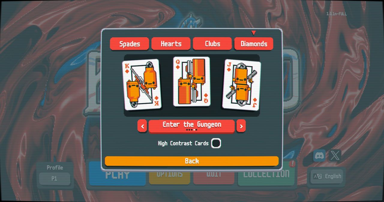 A series of screenshots showing the new card skins for Balatro's newest update.