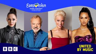 Eurovision 2023 promo key art featuring the presenting team