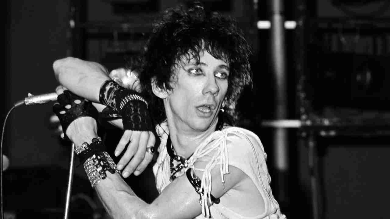 Lords Of The New Church singer Stiv Bators performing onstage in 1984