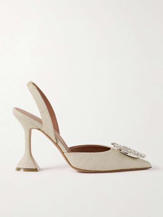 Sapatos de lona com cristais Swarovski Begum Slingback