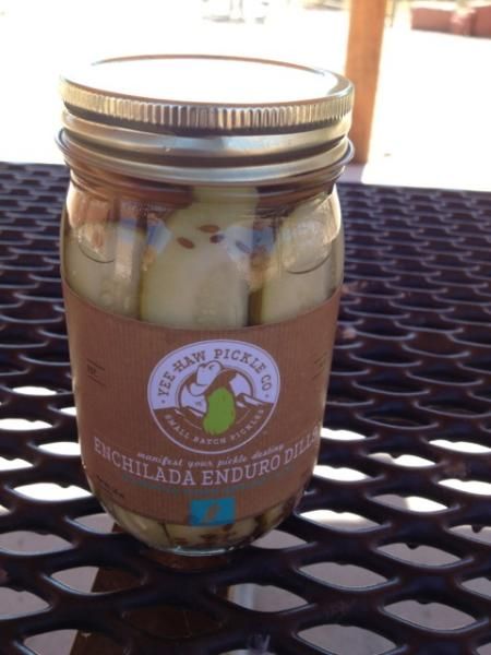 Serious race swag: pickles!