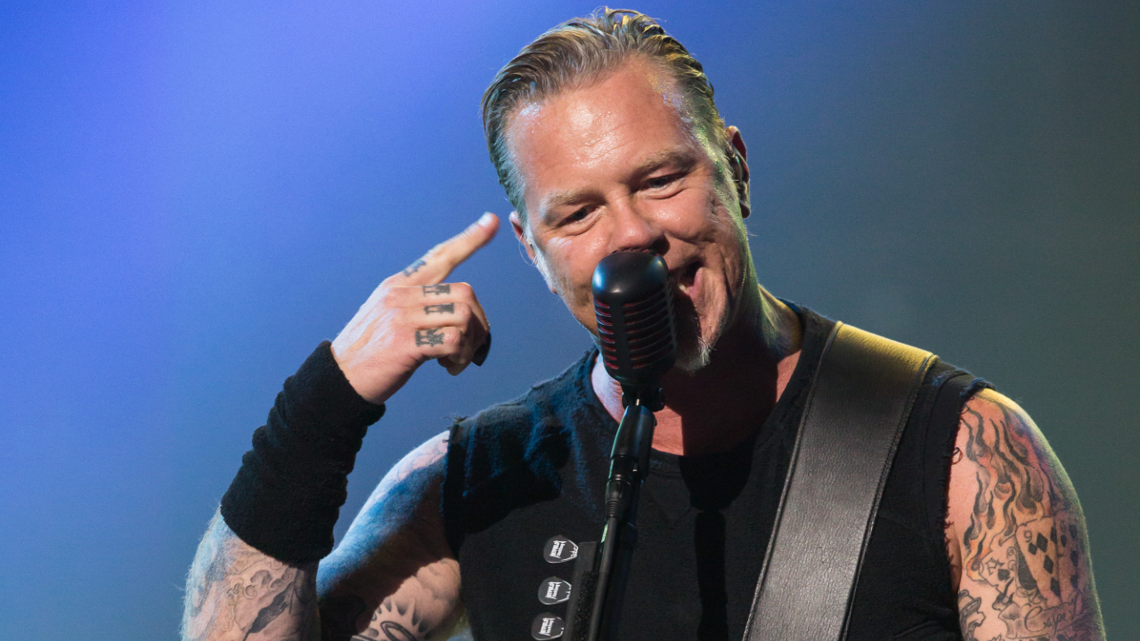 James Hetfield of Metallica onstage in 2013