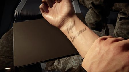 Sons of the Forest fight demons tattoo