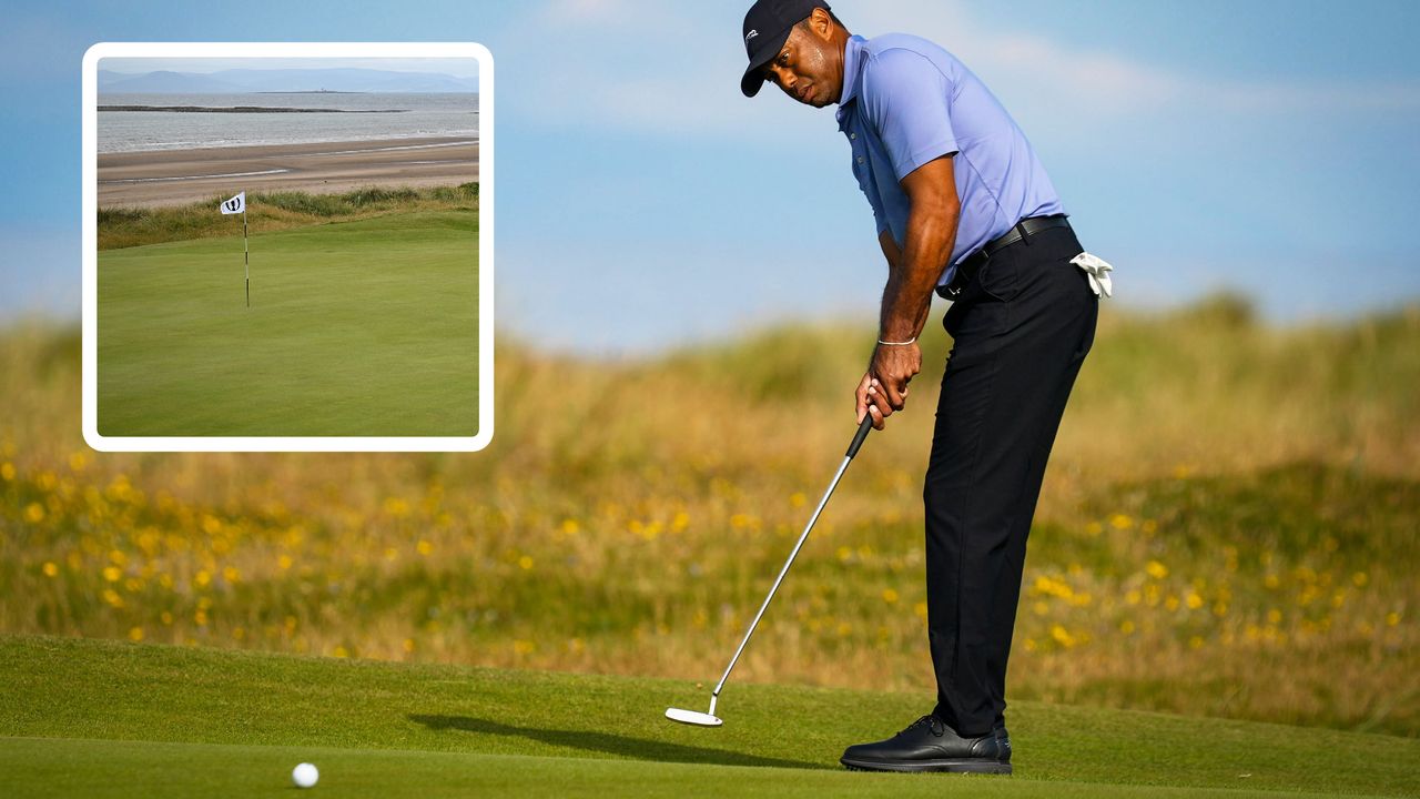 How Fast Are The Open Championship Host Royal Troon&#039;s Greens On The Stimpmeter?: Tiger Woods putting on the greens at Royal Troon in preparation for the Open Championship