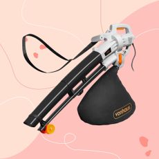 Vonhaus 3-in-1 Leaf Blower, Vacuum and Mulcher on pink background