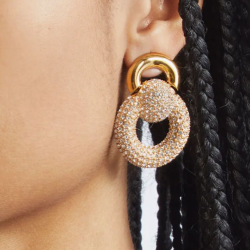 Oscar de la Renta, Crystal Pav&amp;eacute; Drop Earrings