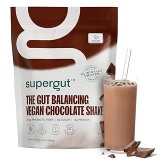 Supergut Prebiotic Shakes | Meal Replacement | Boost Glp-1 | High Protein and Fiber | No Sugar | Keto Food, Meal, Snack (vegan Chocolate, 14 Servings)