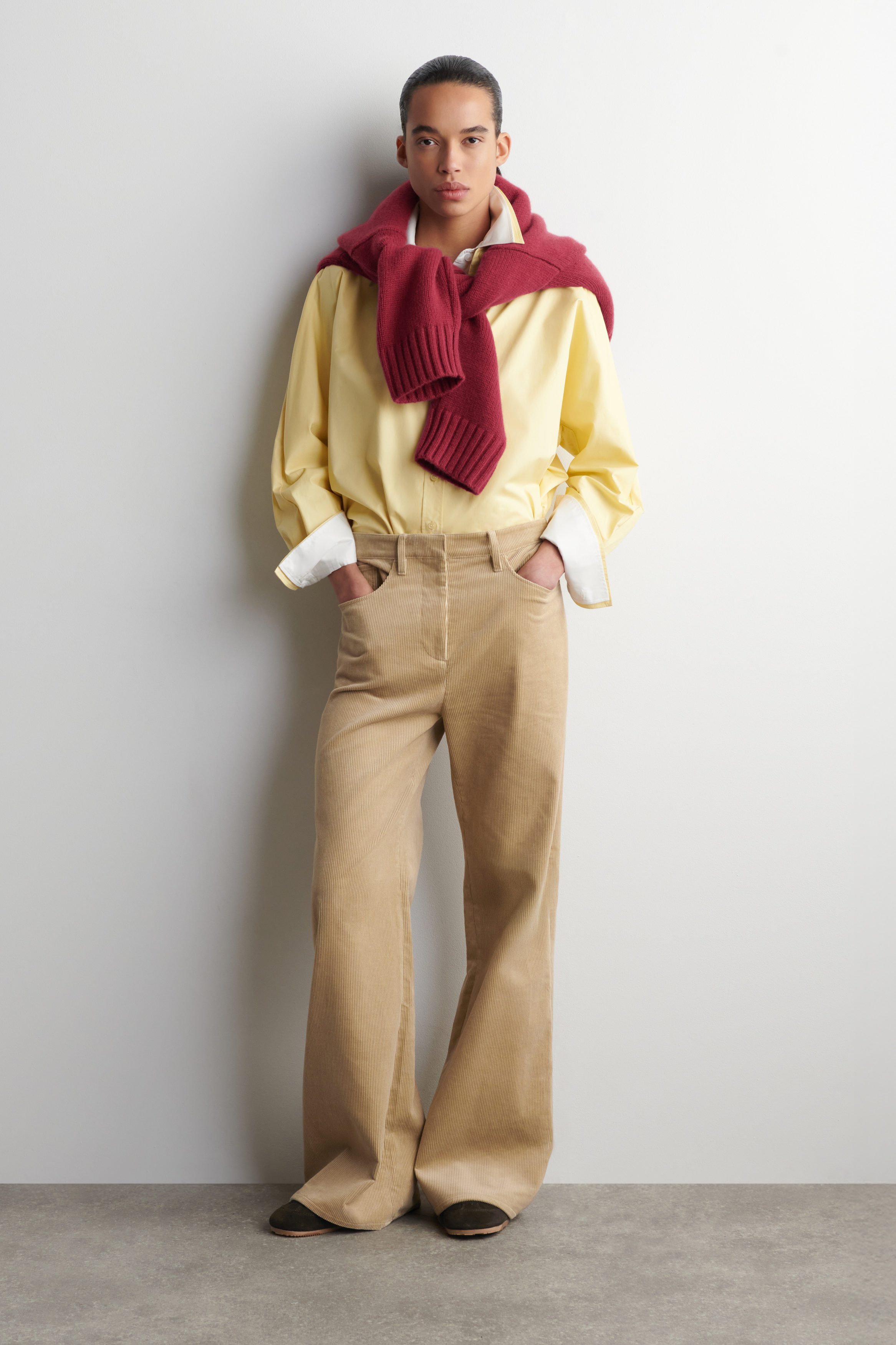 Corduroy Straight-Leg Pants