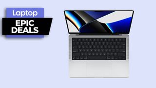 Best Labor Day laptop deals MacBook Air M2 against a blue background