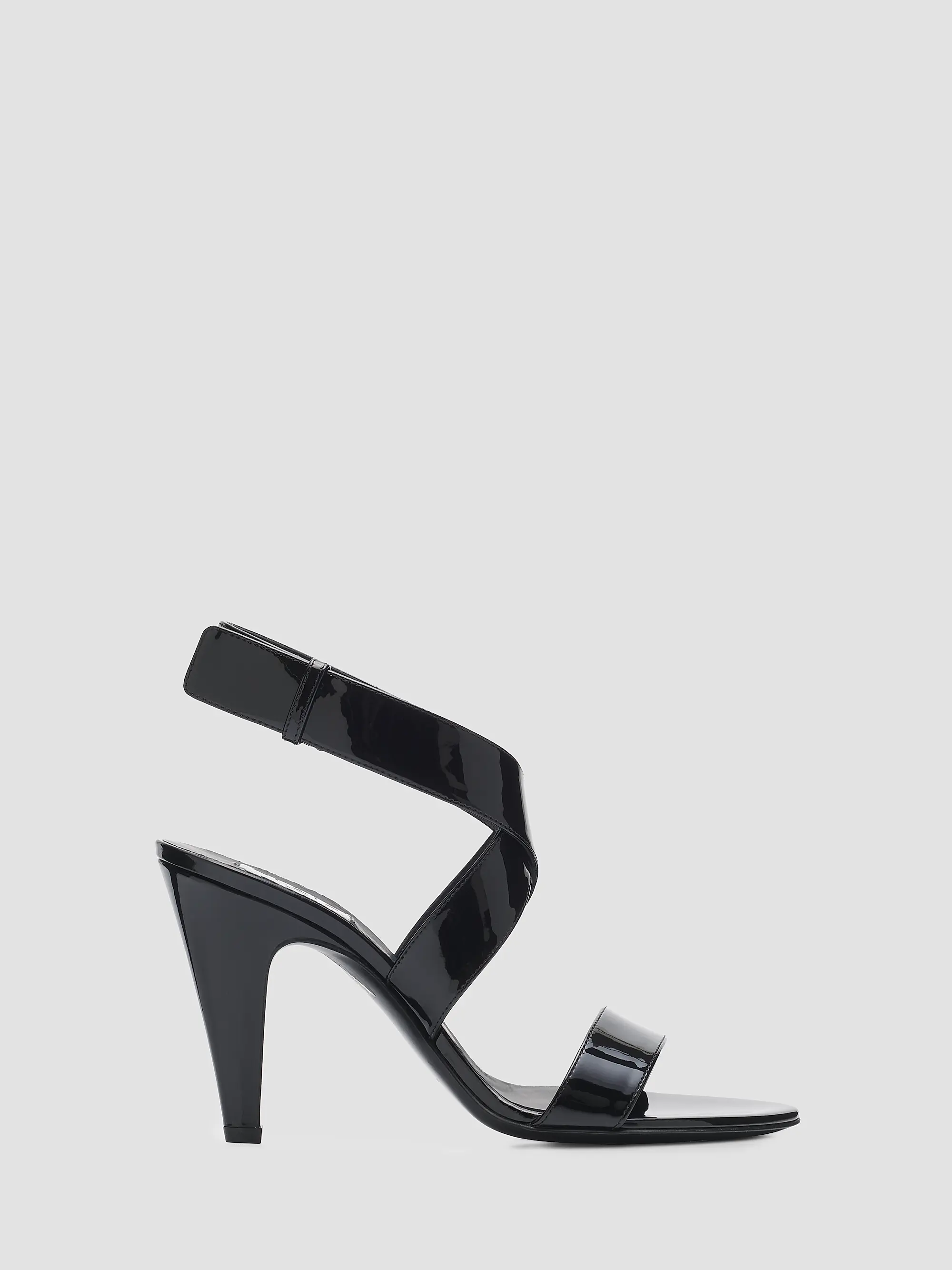 90mm Leather Cone Heel Sandals