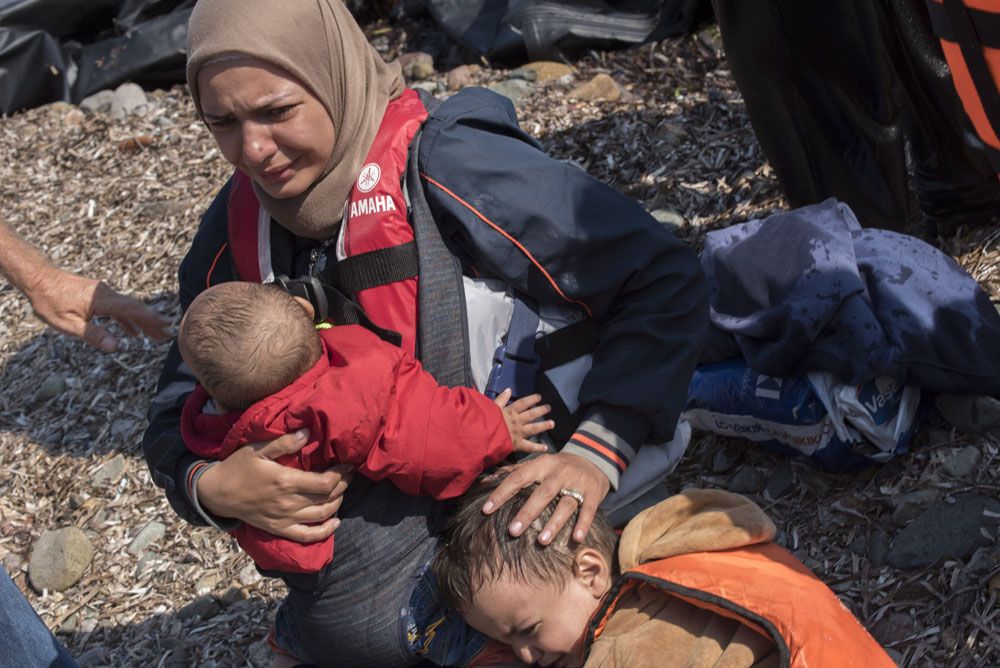 Syrian refugee family