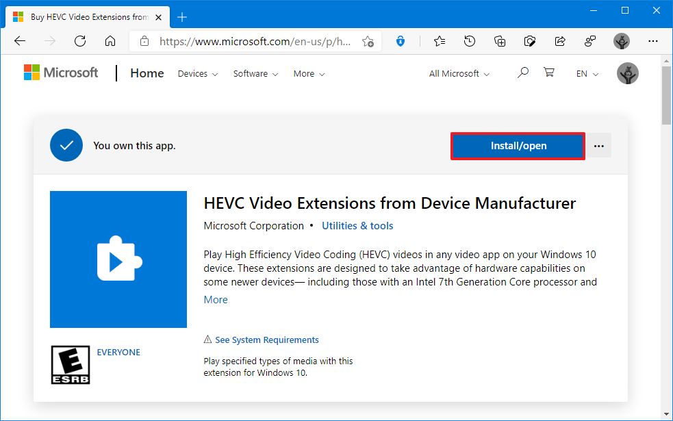 Расширение для изображений heic windows 10