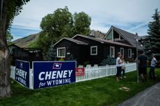 Liz Cheney campaign sign in Wyoming.