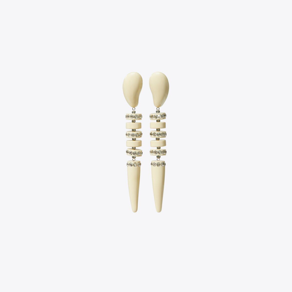 Curiosity Snake Earring in White, Size Os
