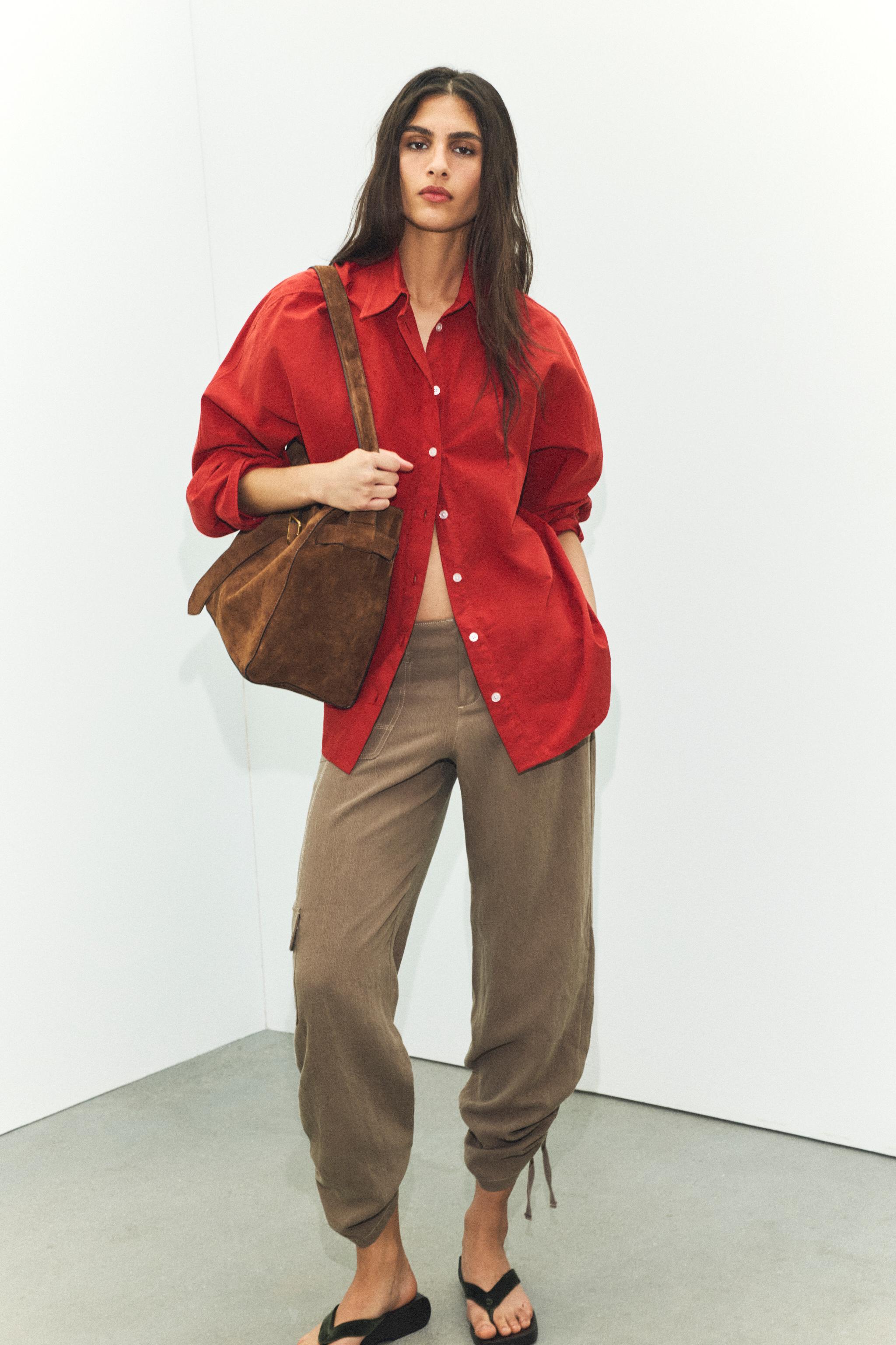 Washed Oversize Poplin Shirt