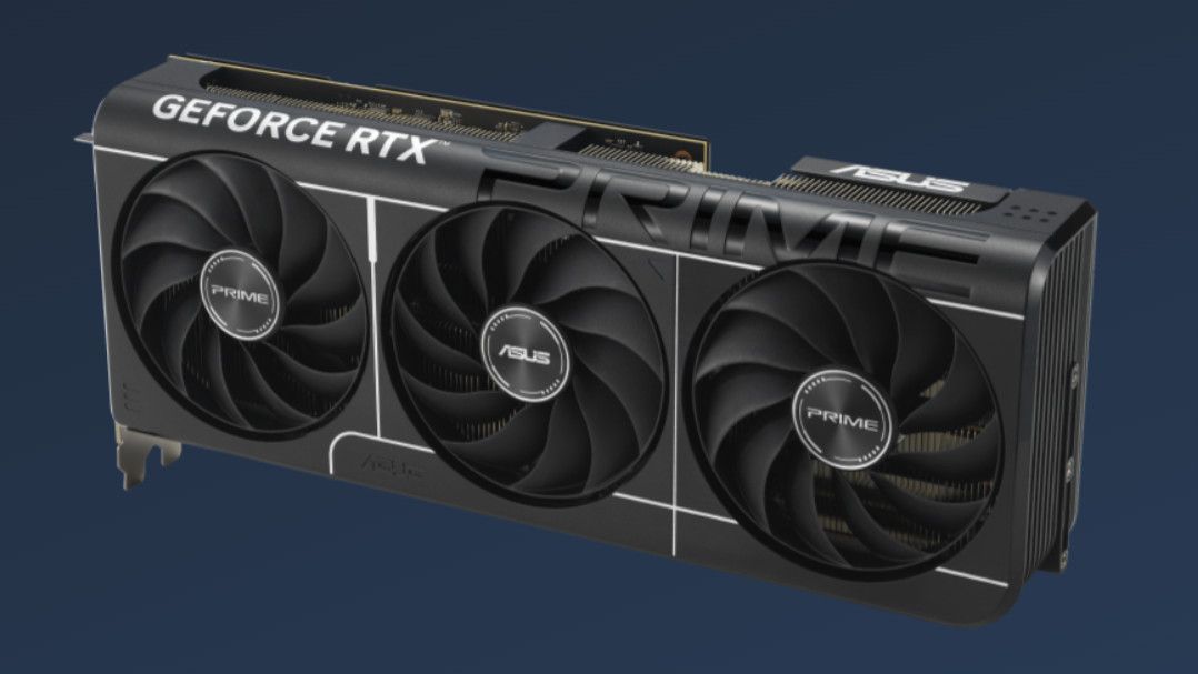 ASUS GeForce RTX 5070 Ti Prime graphics card side-on