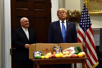 President Trump and some potatoes.