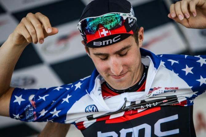 Taylor Phinney (BMC) puts on his new National Championship jersey