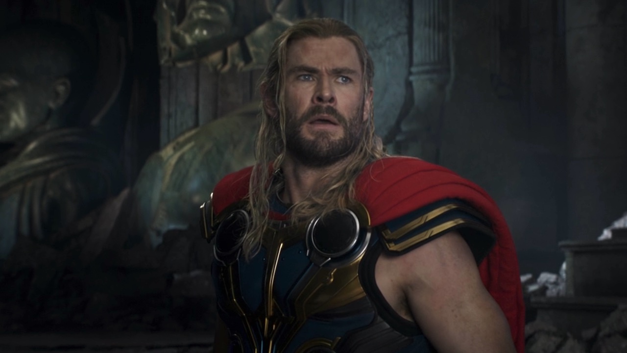 Thor watching Jane fight in the final Love and Thunder battle