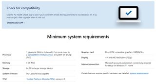 Windows 11 system requirements