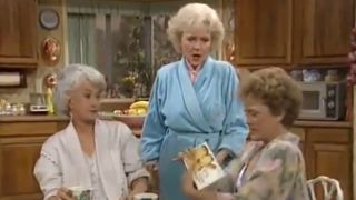 Bea Arthur as Dorothy Zbornak and Betty White as Rose Nylund in The Golden Girls episode "The Days and Nights of Sophia Petrillo"
