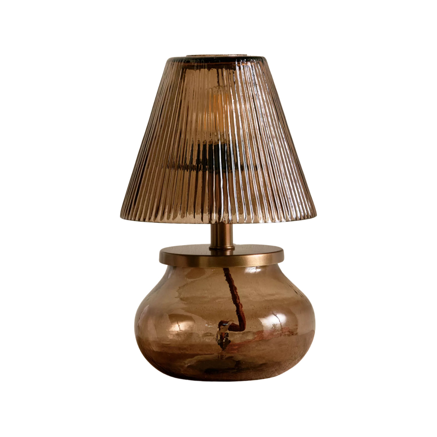 A Nkuku Dimalai Recycled Glass Table Lamp from Anthropologie