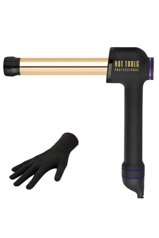 Hot Tools Pro Artist 24k Gold Curlbar Curling Wand | Long Lasting, Defined Curls (1 In)