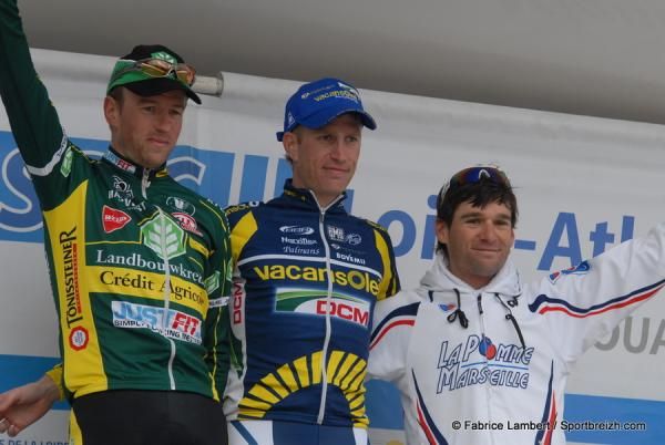 The Classic Loire Atlantique podium (l-r): Bert Scheirlinckx, Lieuwe Westra and Yohan Cauquil.