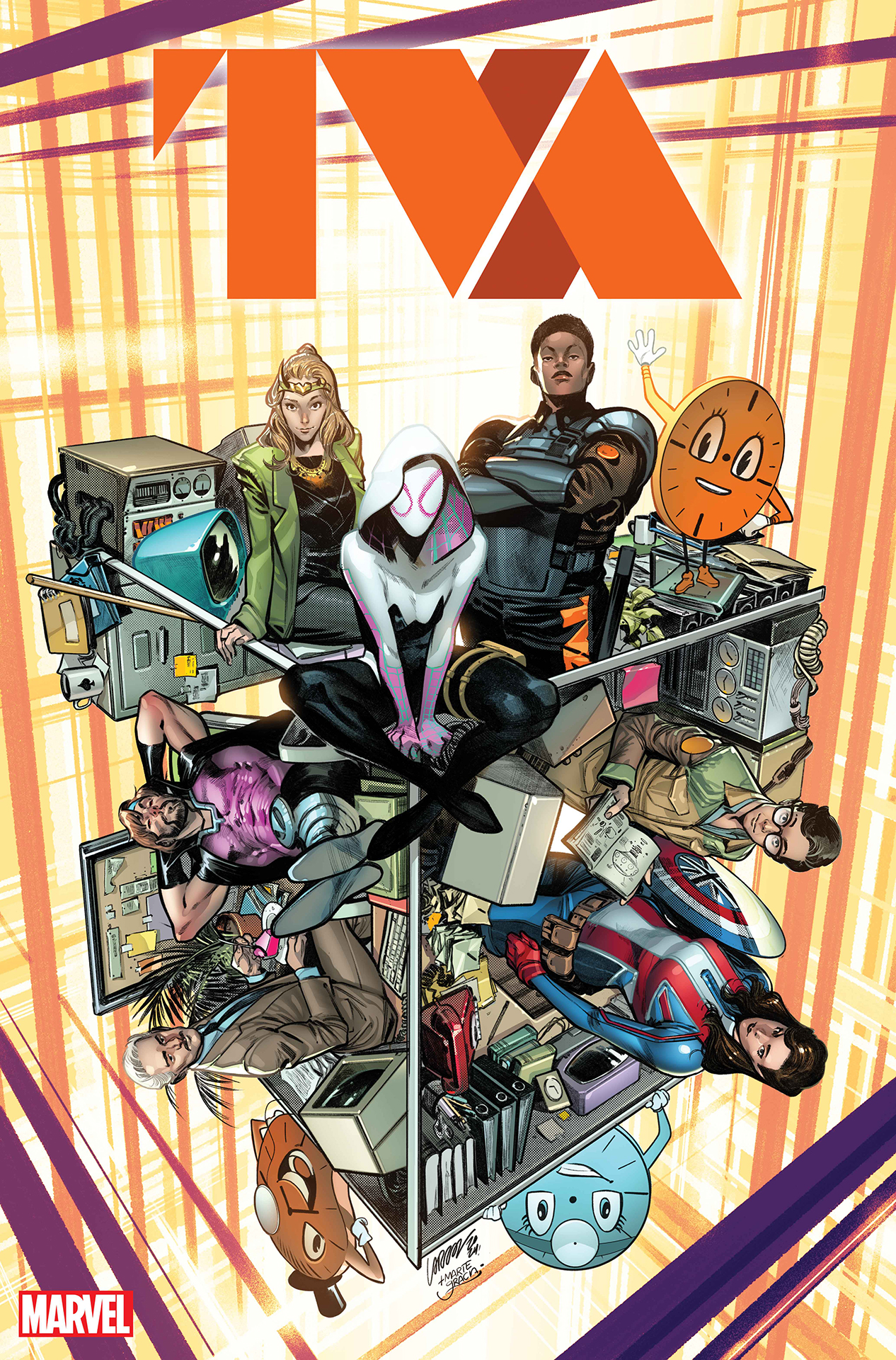 Spider-Gwen memimpin tim karakter MCU favorit penggemar termasuk Sylvie, B-15, Kapten Carter, OB, Mobius, dan lainnya dalam komik baru TVA