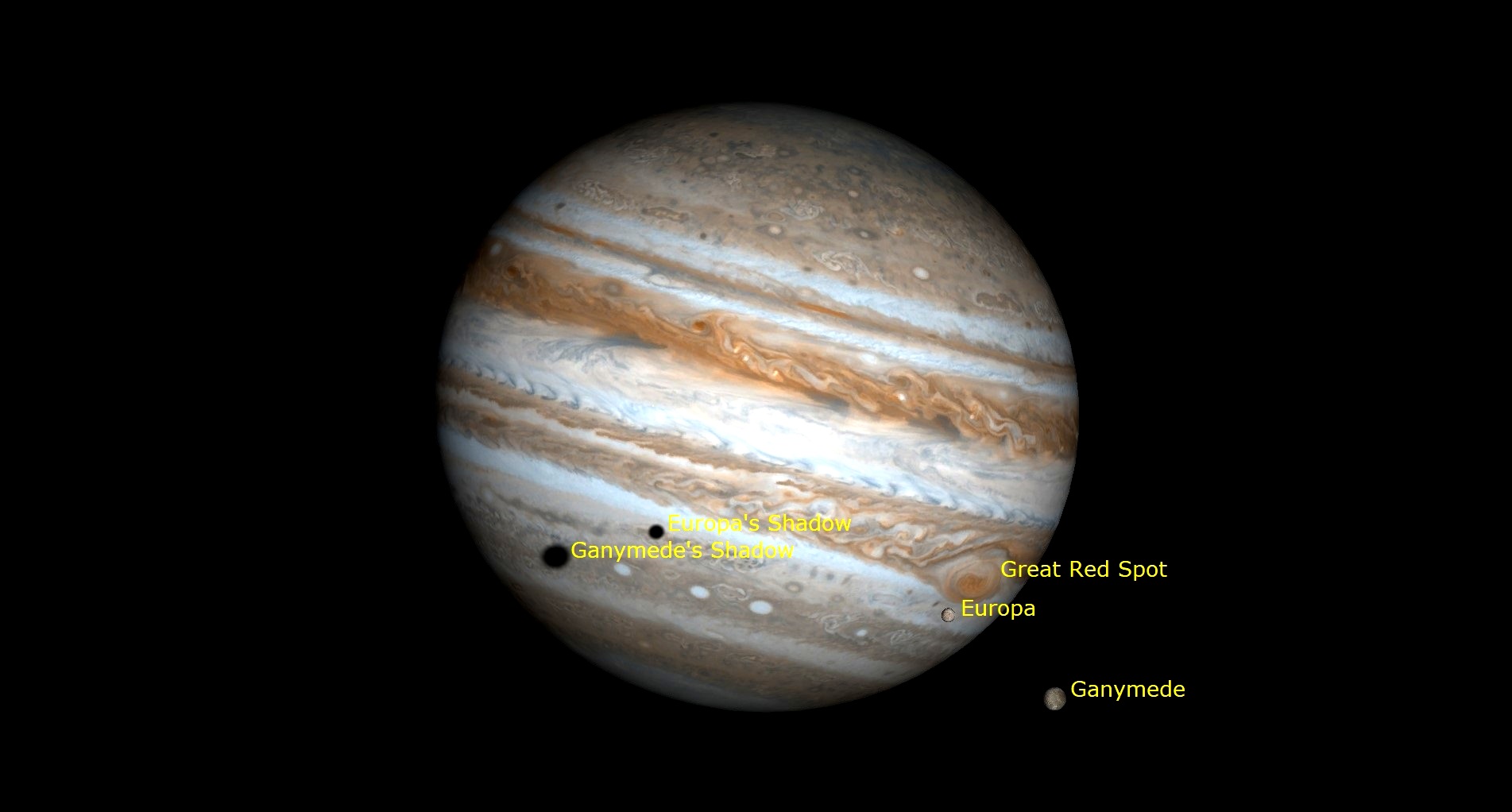 Double Shadow Transit on Jupiter (20:20 to 22:20 GMT)