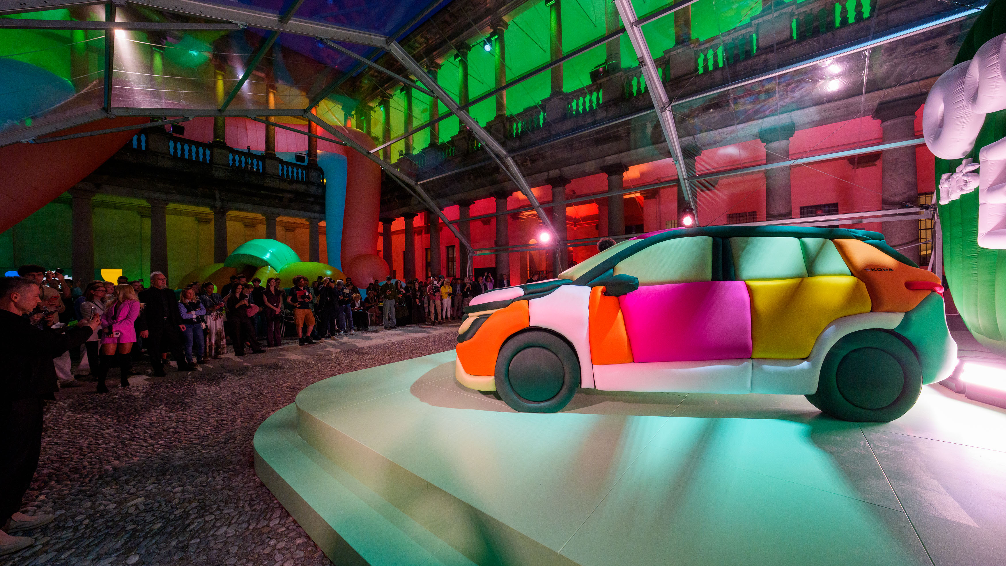 &Scaron;koda installation at Palazzo del Senato, MDW 2026