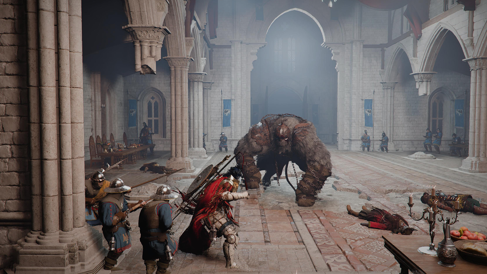 Screens from a fantasy video game