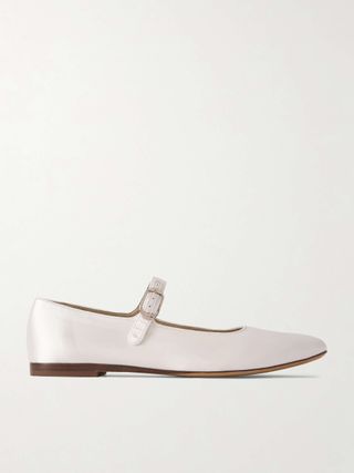 Satin Mary Jane Ballet Flats