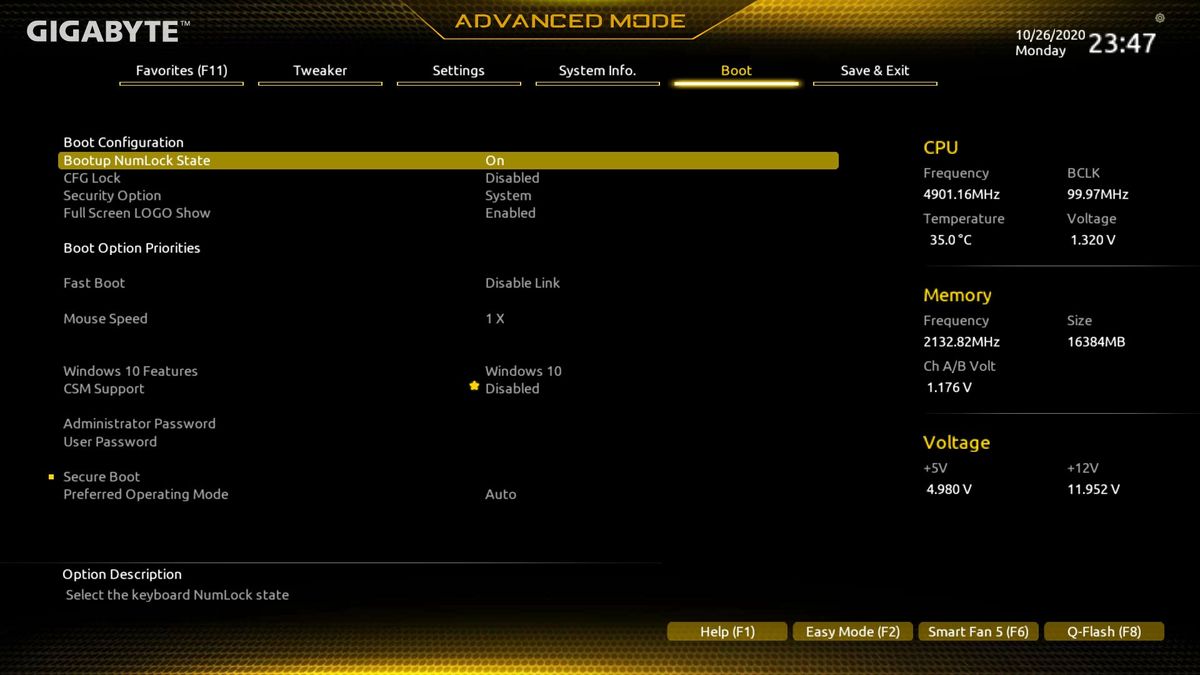 Gigabyte Z490M Gaming X BIOS