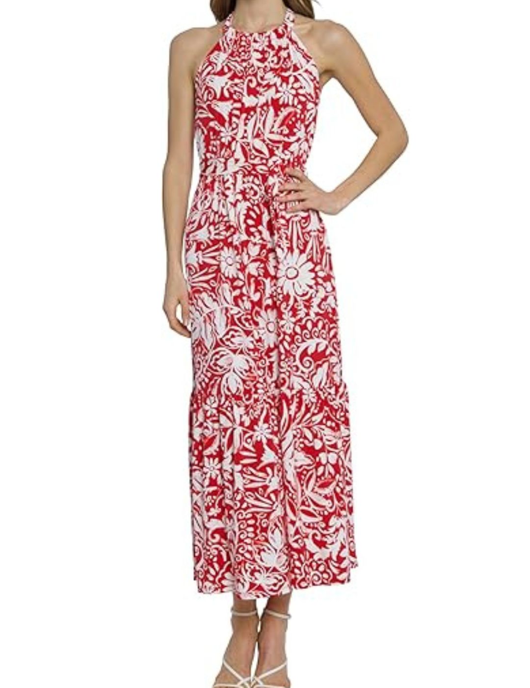 Maggy London, Maxi Unlined Halter Dress
