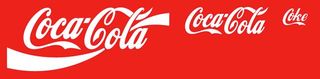 coca cola logo at different sizes