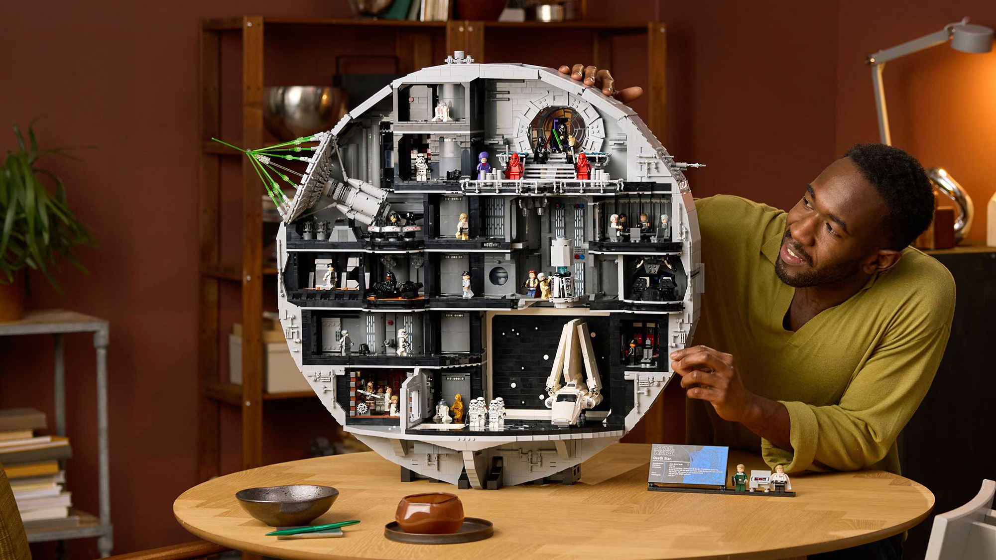 The massive Death Star.