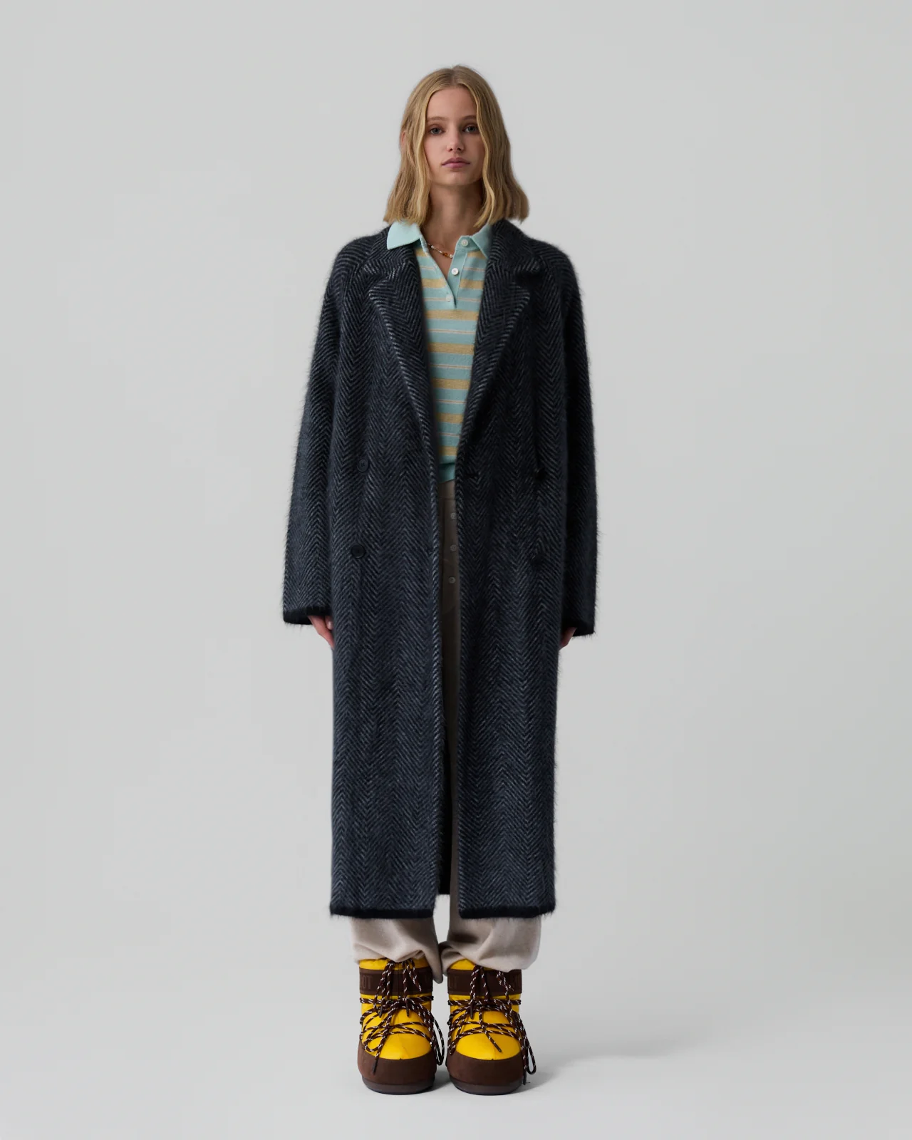 Guest In Residence, Grizzly Double Breasted Coat