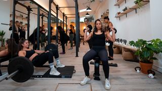 Group weightlifting class at Lift Studio LDN