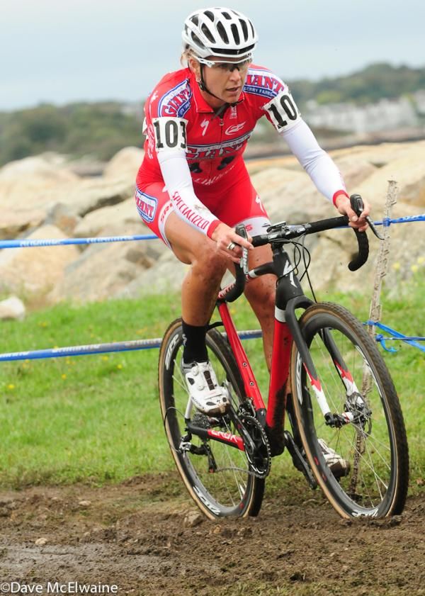 Meredith Miller (California Giant Berries) trying to stay out of the mud