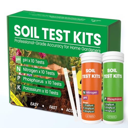Aksbtec 2026 New Soil Test Kit 4-In-1 for Lawns &amp;amp; Gardens &amp;ndash; 40 Tests (ph, Nitrogen, Phosphorus, Potassium) &amp;ndash; Easy Soil Testing Kit for Vegetable Garden, Lawn &amp;amp; Plants