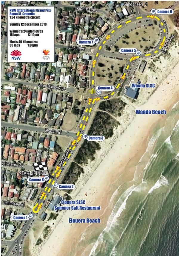 Event 5: Cronulla - men 40 km; women 24 km.