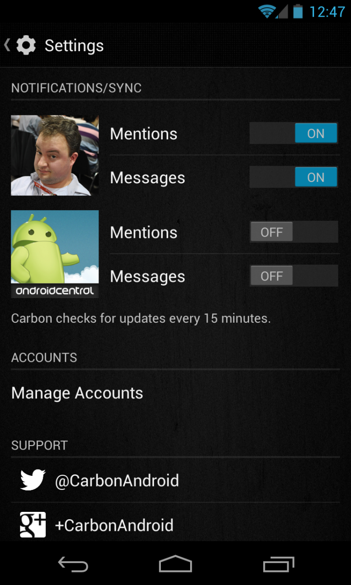 Carbon for Android.