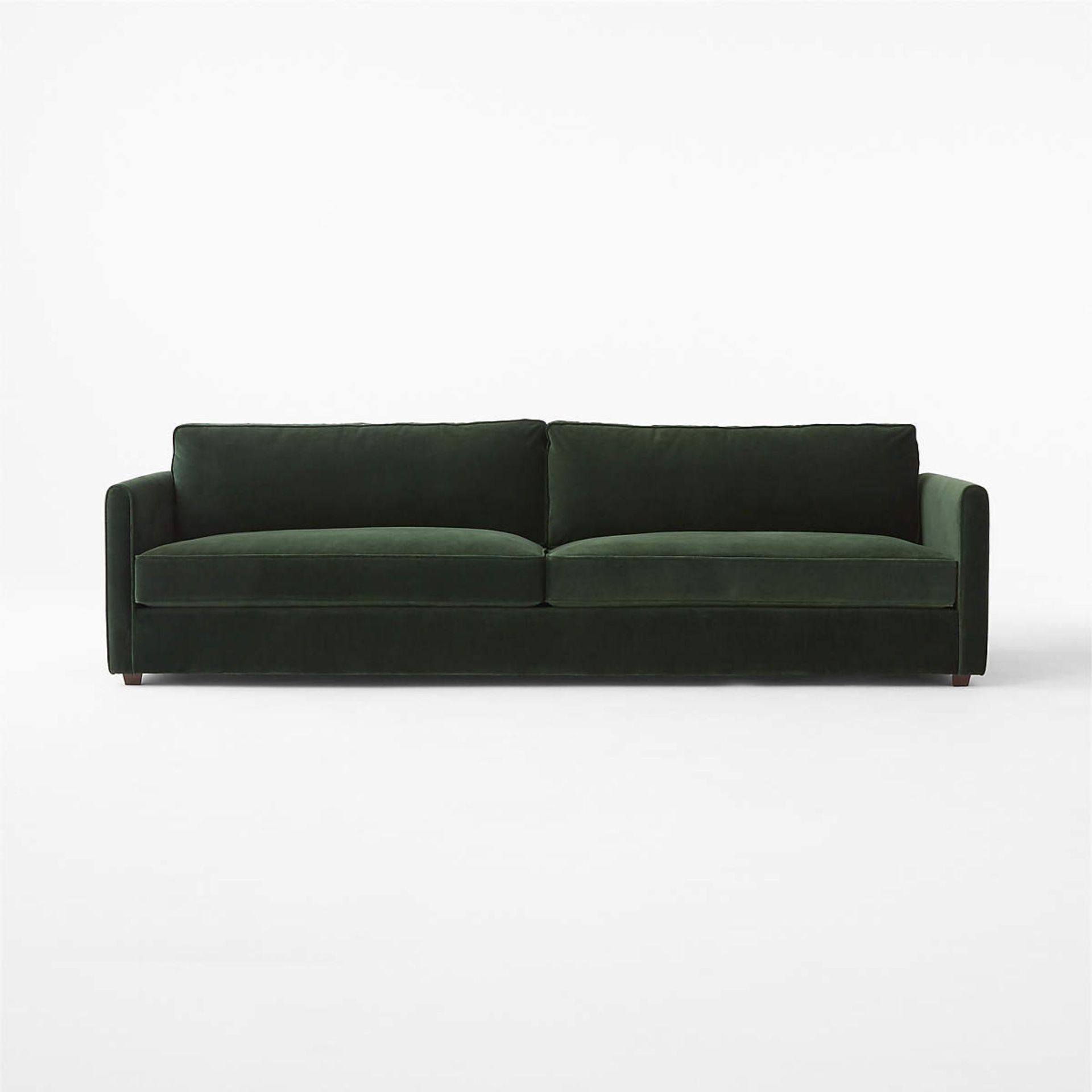 green velvet sofa