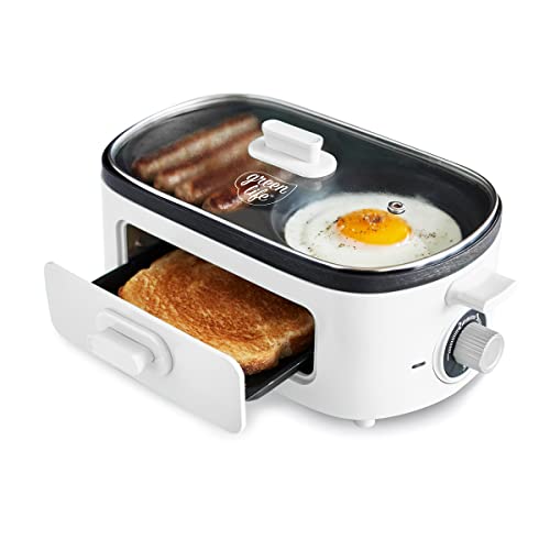 Greenlife Cc006796-001 Breakfast Maker, Pfas Free Ceramic Nonstick, White