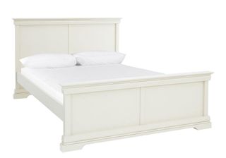 white bed with mattress and white background
