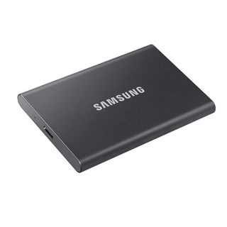 Stock photo of the Samsung Portable SSD T7 hard drive