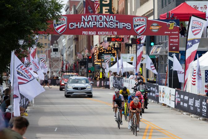 The laps tick down to the finish of the men's road race